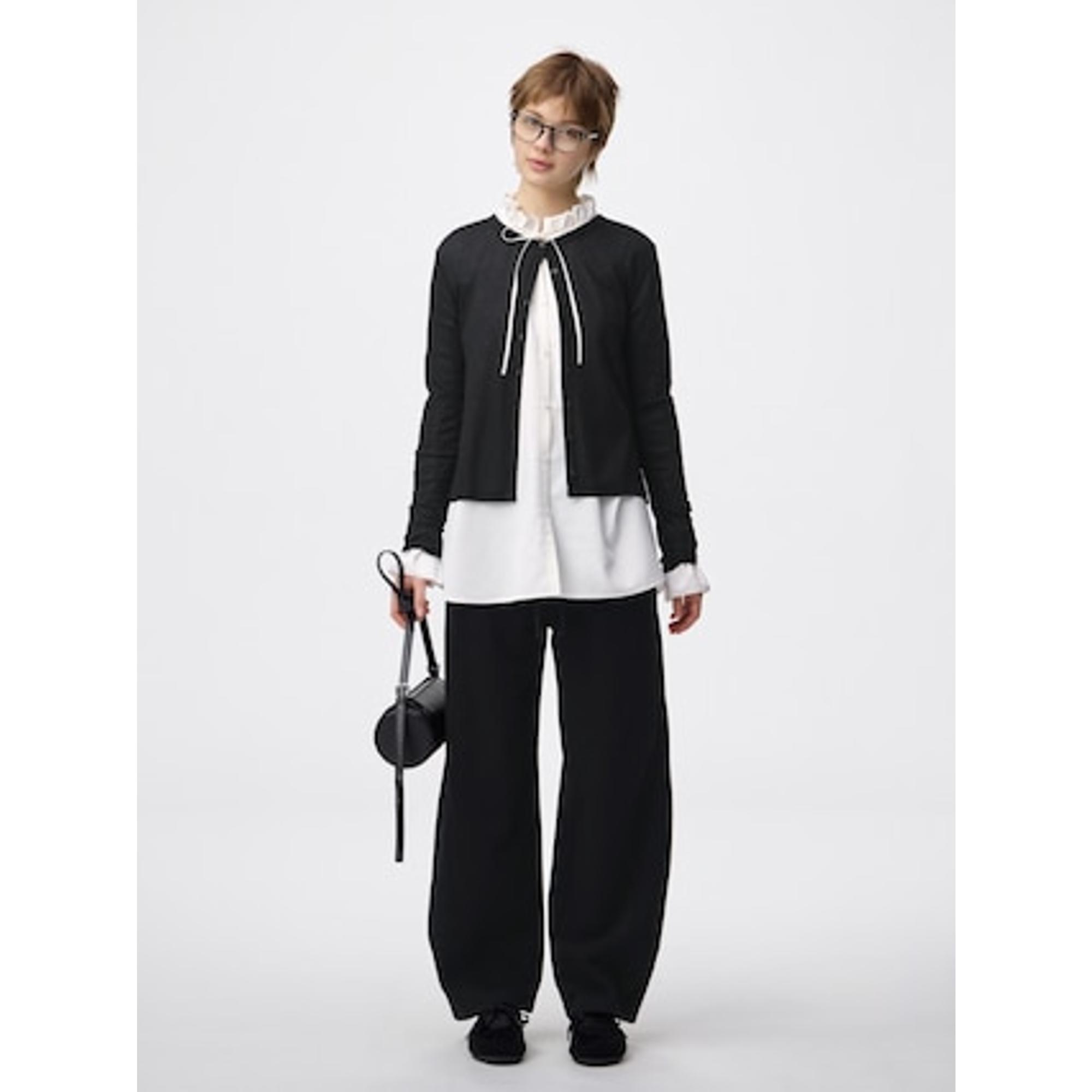 スウェットバレルレッグパンツ