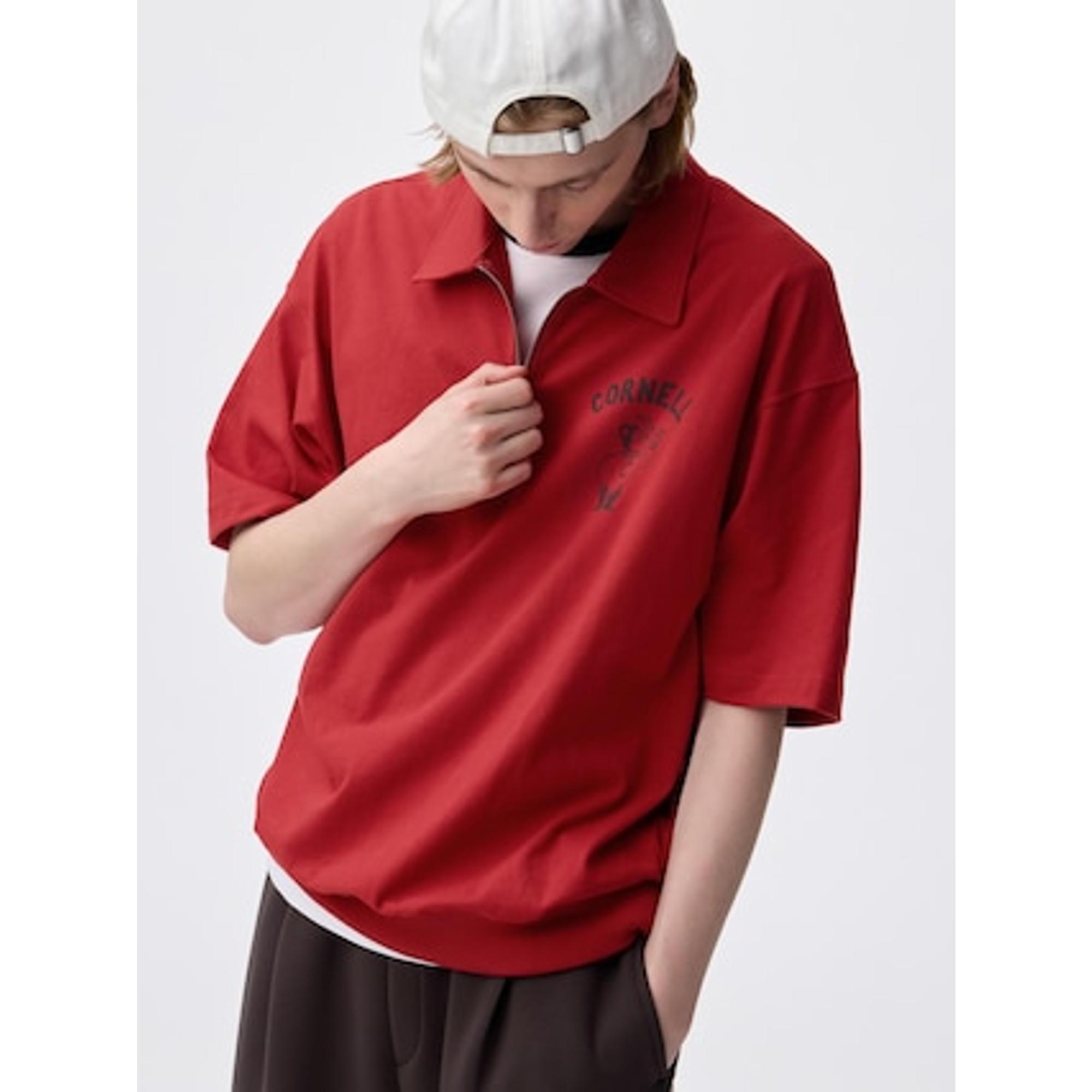 ハーフジップスウェT(5分袖) Cornell