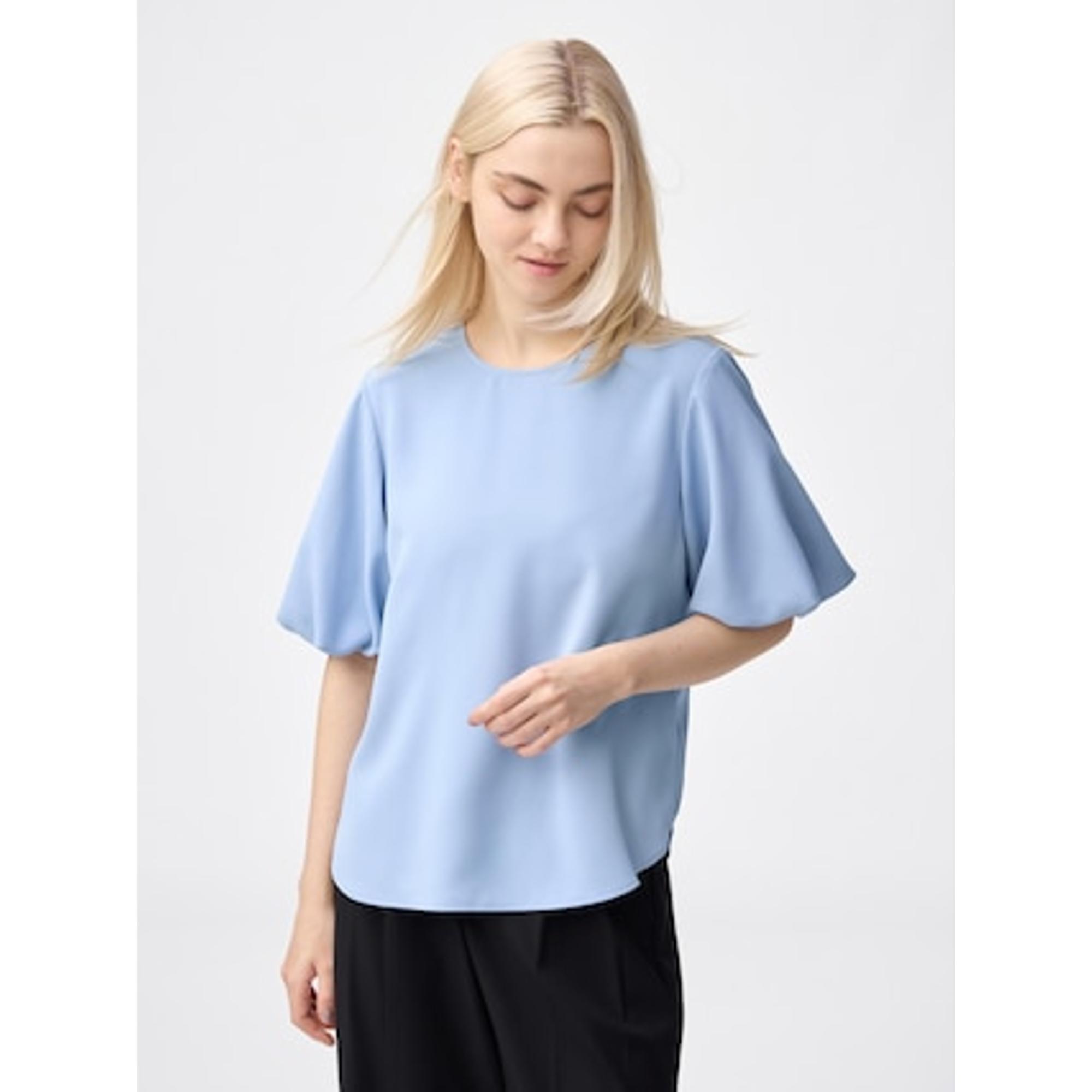 バブルスリーブブラウス(5分袖)