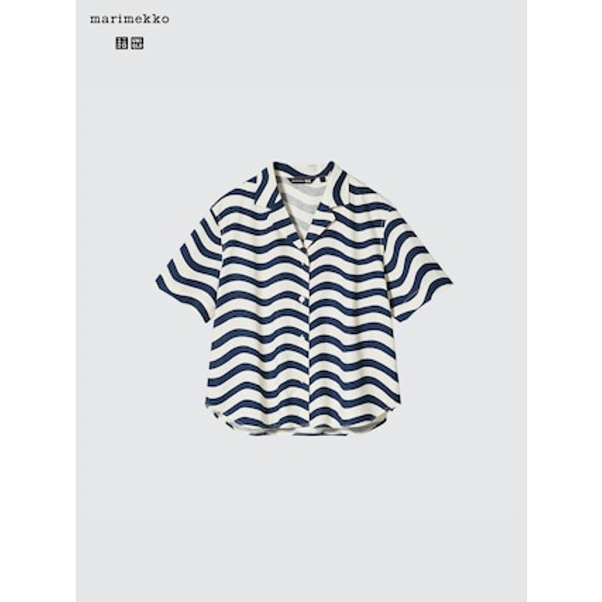 リネンブレンドオープンカラーシャツ