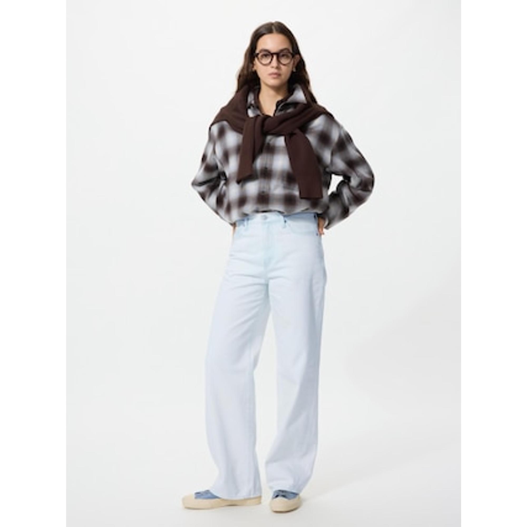 ワイドストレートジーンズ/丈長め