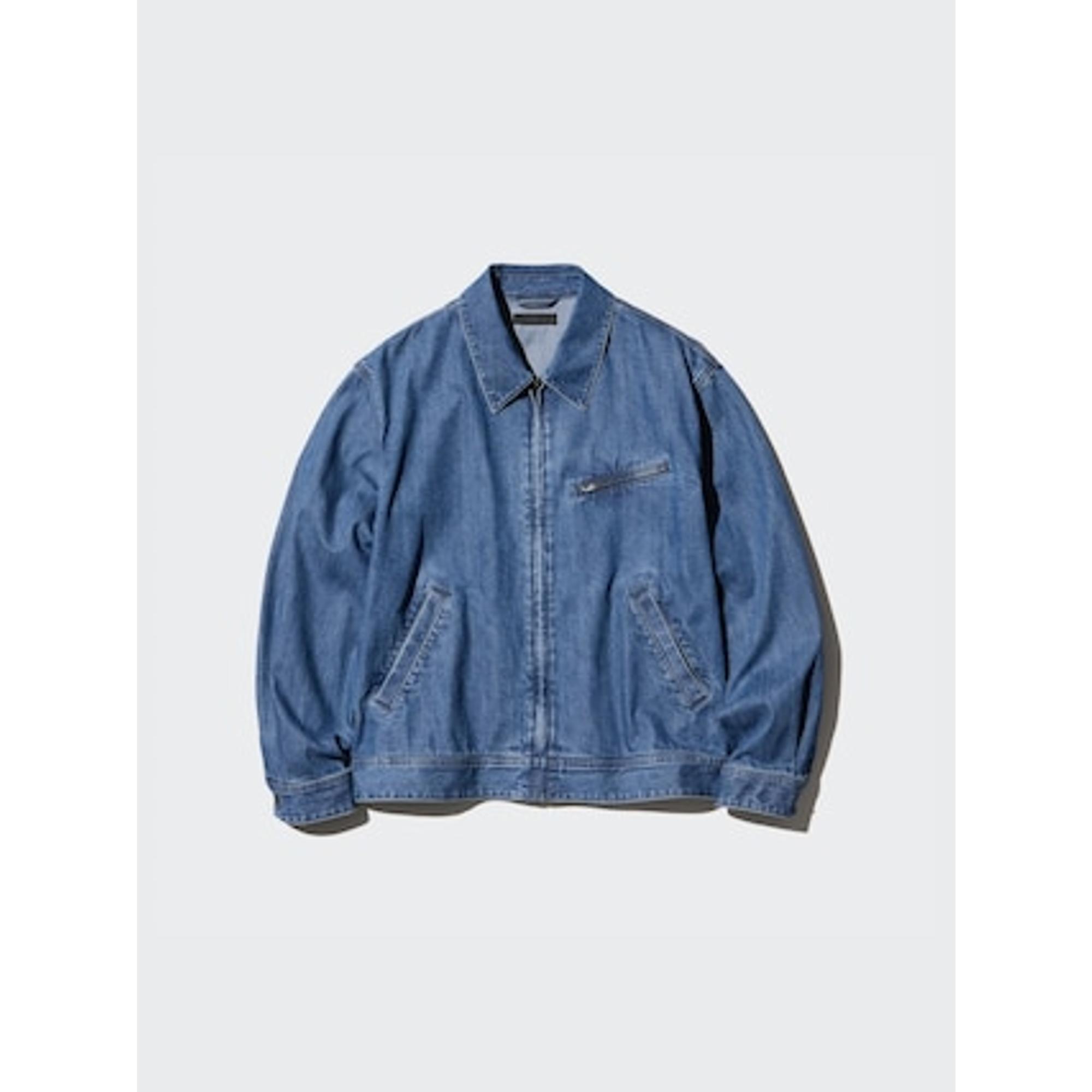 ジップアップブルゾン/デニム