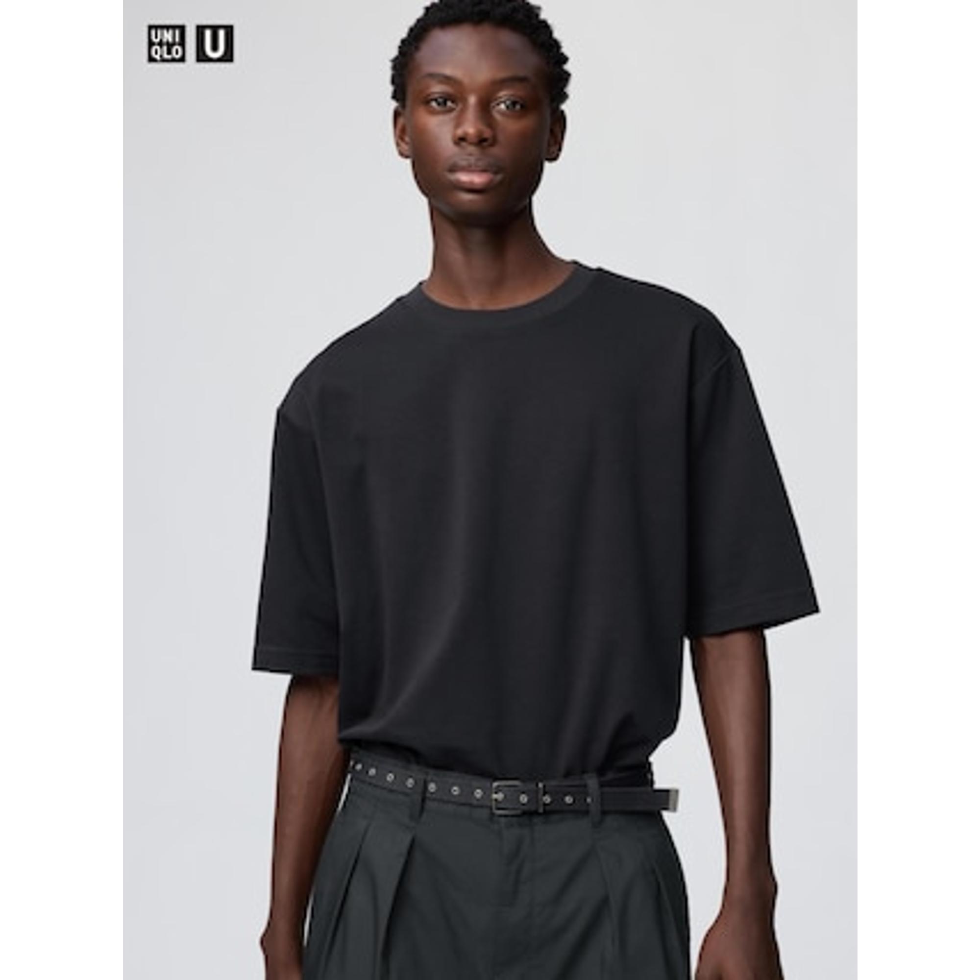 エアリズムコットンオーバーサイズTシャツ/5分袖