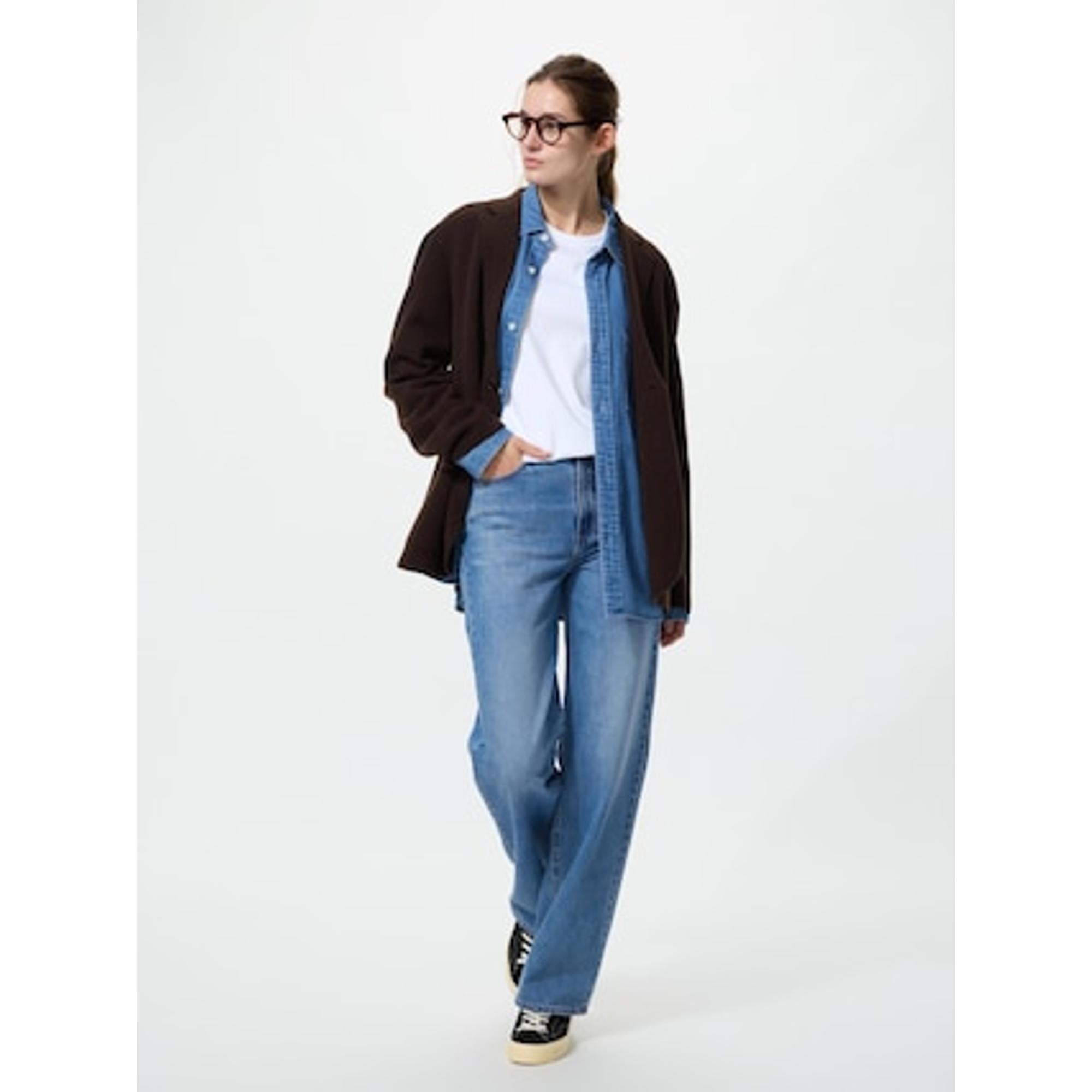 ワイドストレートジーンズ/丈長め