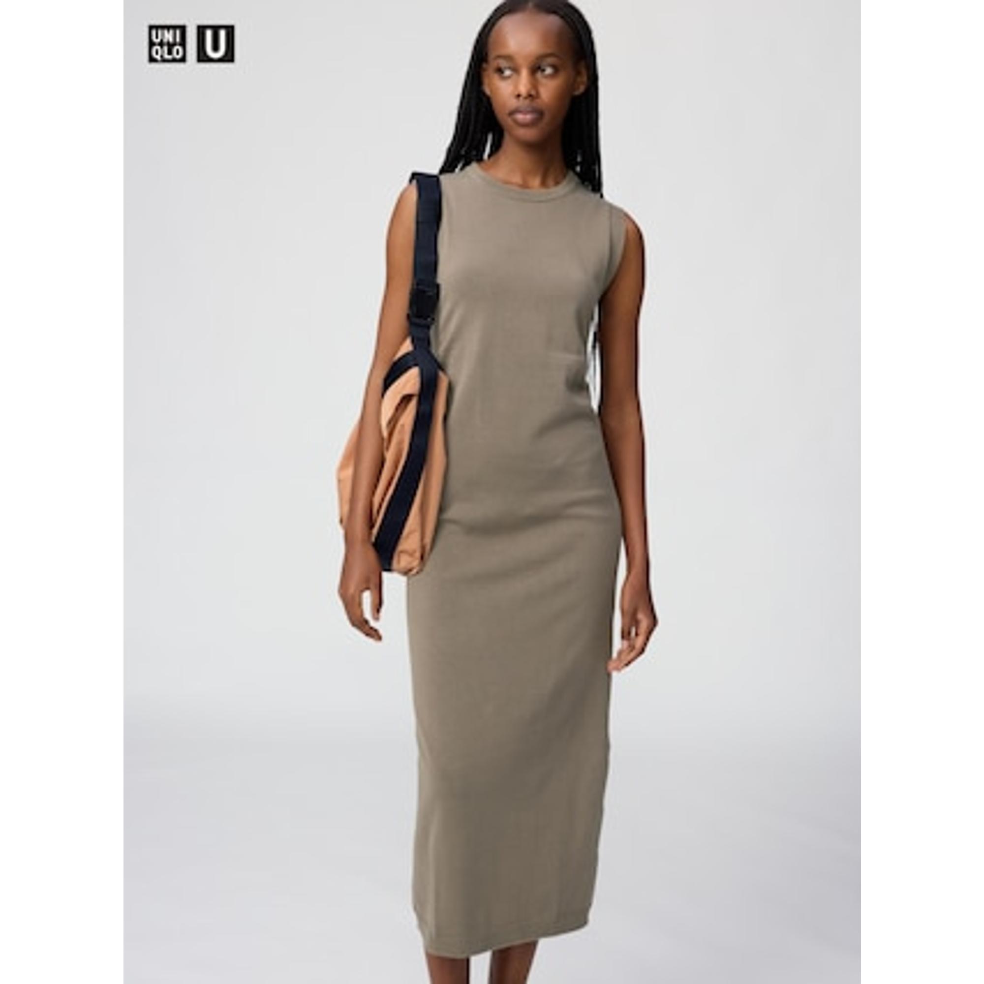 3Dコットンニットワンピース/ノースリーブ